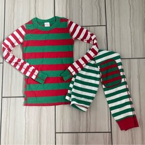 Hanna Andersson mixed stripe holiday pajamas size 8/130